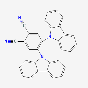 molecular formula C32H18N4 B2968612 4,5-Di(9H-carbazole-9-yl)phthalonitrile CAS No. 1416881-50-9