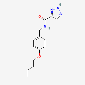 molecular formula C14H18N4O2 B2968614 N-(4-butoxybenzyl)-1H-1,2,3-triazole-5-carboxamide CAS No. 1798618-03-7