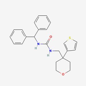 molecular formula C24H26N2O2S B2968619 1-(Diphenylmethyl)-3-{[4-(thiophen-3-yl)oxan-4-yl]methyl}urea CAS No. 2319922-74-0