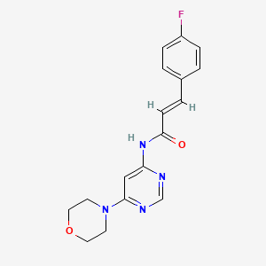 molecular formula C17H17FN4O2 B2968639 (E)-3-(4-氟苯基)-N-(6-吗啉嘧啶-4-基)丙烯酰胺 CAS No. 1396891-27-2