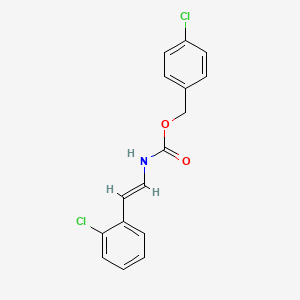 (4-chlorophenyl)methyl N-[(E)-2-(2-chlorophenyl)ethenyl]carbamate