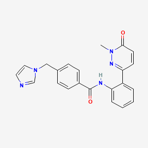 4-((1H-imidazol-1-yl)methyl)-N-(2-(1-methyl-6-oxo-1,6-dihydropyridazin-3-yl)phenyl)benzamide