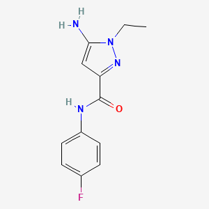 5-amino-1-ethyl-N-(4-fluorophenyl)-1H-pyrazole-3-carboxamide
