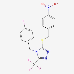 4-(4-fluorobenzyl)-3-[(4-nitrobenzyl)sulfanyl]-5-(trifluoromethyl)-4H-1,2,4-triazole