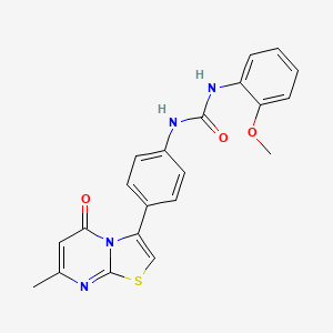 1-(2-methoxyphenyl)-3-(4-(7-methyl-5-oxo-5H-thiazolo[3,2-a]pyrimidin-3-yl)phenyl)urea
