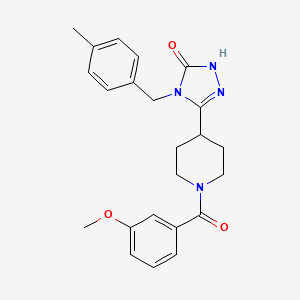 5-[1-(3-methoxybenzoyl)piperidin-4-yl]-4-(4-methylbenzyl)-2,4-dihydro-3H-1,2,4-triazol-3-one