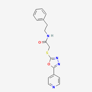 N-phenethyl-2-((5-(pyridin-4-yl)-1,3,4-oxadiazol-2-yl)thio)acetamide