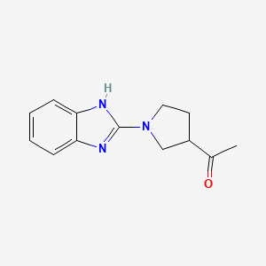 molecular formula C13H15N3O B2968692 1-(1-(1H-苯并[d]咪唑-2-基)吡咯烷-3-基)乙酮 CAS No. 2034463-23-3