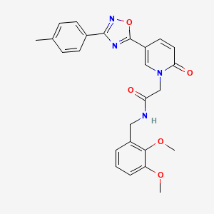 N-(2-bromo-4-methylphenyl)-2-[8-[(3-methylphenyl)thio]-3-oxo[1,2,4]triazolo[4,3-a]pyrazin-2(3H)-yl]acetamide
