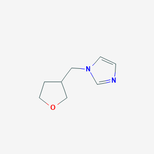 molecular formula C8H12N2O B2968713 1-[(oxolan-3-yl)methyl]-1H-imidazole CAS No. 1343676-23-2