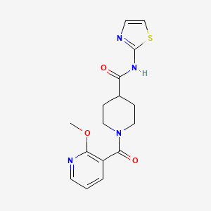 molecular formula C16H18N4O3S B2968719 1-(2-methoxynicotinoyl)-N-(thiazol-2-yl)piperidine-4-carboxamide CAS No. 1219914-62-1