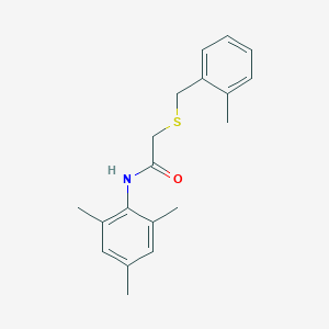 molecular formula C19H23NOS B296872 N-mesityl-2-[(2-methylbenzyl)sulfanyl]acetamide 