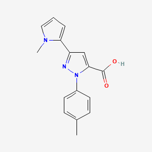 3-(1-methyl-1H-pyrrol-2-yl)-1-(4-methylphenyl)-1H-pyrazole-5-carboxylic acid