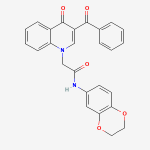 2-(3-benzoyl-4-oxoquinolin-1(4H)-yl)-N-(2,3-dihydrobenzo[b][1,4]dioxin-6-yl)acetamide