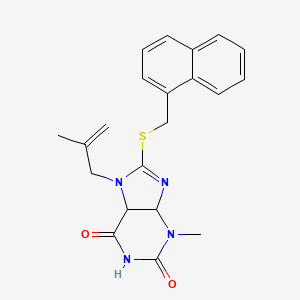 molecular formula C21H20N4O2S B2968734 3-methyl-7-(2-methylprop-2-en-1-yl)-8-{[(naphthalen-1-yl)methyl]sulfanyl}-2,3,6,7-tetrahydro-1H-purine-2,6-dione CAS No. 883818-85-7