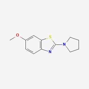 molecular formula C12H14N2OS B2968753 6-Methoxy-2-(pyrrolidin-1-yl)benzo[d]thiazole CAS No. 852046-49-2