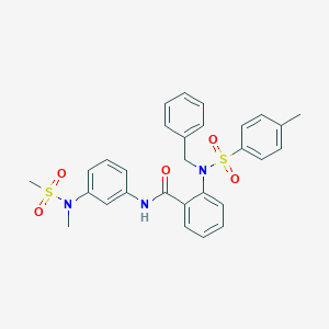 molecular formula C29H29N3O5S2 B296876 2-{benzyl[(4-methylphenyl)sulfonyl]amino}-N-{3-[methyl(methylsulfonyl)amino]phenyl}benzamide 