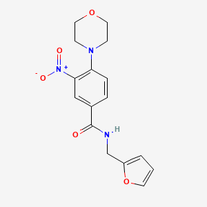 N-(2-furylmethyl)-4-(4-morpholinyl)-3-nitrobenzamide
