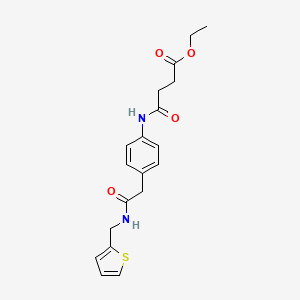 Ethyl 4-oxo-4-((4-(2-oxo-2-((thiophen-2-ylmethyl)amino)ethyl)phenyl)amino)butanoate