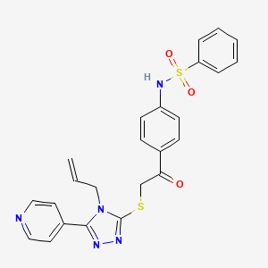 N-[4-[2-[(4-prop-2-enyl-5-pyridin-4-yl-1,2,4-triazol-3-yl)sulfanyl]acetyl]phenyl]benzenesulfonamide