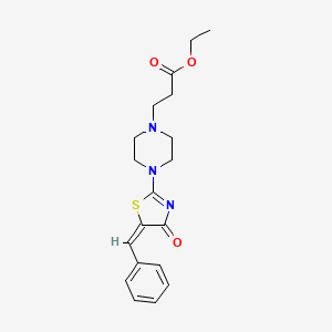 (E)-ethyl 3-(4-(5-benzylidene-4-oxo-4,5-dihydrothiazol-2-yl)piperazin-1-yl)propanoate
