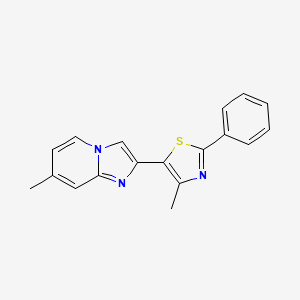 4-Methyl-5-{7-methylimidazo[1,2-a]pyridin-2-yl}-2-phenyl-1,3-thiazole