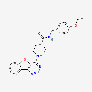 molecular formula C25H26N4O3 B2968787 1-([1]苯并呋喃[3,2-d]嘧啶-4-基)-N-(4-乙氧基苄基)哌啶-4-甲酰胺 CAS No. 1113117-31-9