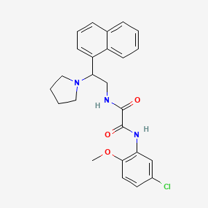 N'-(5-chloro-2-methoxyphenyl)-N-[2-(naphthalen-1-yl)-2-(pyrrolidin-1-yl)ethyl]ethanediamide