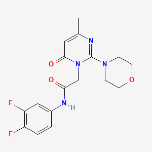 N-(3,4-difluorophenyl)-2-[4-methyl-2-(morpholin-4-yl)-6-oxo-1,6-dihydropyrimidin-1-yl]acetamide