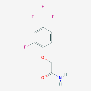 molecular formula C9H7F4NO2 B2968802 2-[2-氟-4-(三氟甲基)苯氧基]乙酰胺 CAS No. 2288709-57-7
