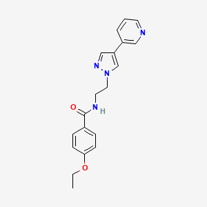 molecular formula C19H20N4O2 B2968806 4-ethoxy-N-{2-[4-(pyridin-3-yl)-1H-pyrazol-1-yl]ethyl}benzamide CAS No. 2097902-48-0