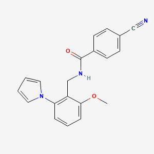 4-cyano-N-[2-methoxy-6-(1H-pyrrol-1-yl)benzyl]benzenecarboxamide