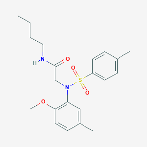 molecular formula C21H28N2O4S B296881 N-butyl-2-{2-methoxy-5-methyl[(4-methylphenyl)sulfonyl]anilino}acetamide 