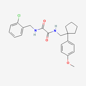 molecular formula C22H25ClN2O3 B2968810 N1-(2-氯苄基)-N2-((1-(4-甲氧基苯基)环戊基)甲基)草酰胺 CAS No. 1091398-24-1