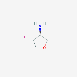 molecular formula C4H8FNO B2968813 (3S,4R)-4-fluorooxolan-3-amine CAS No. 1627196-89-7