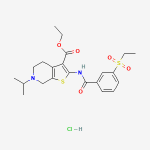 Ethyl 2-(3-(ethylsulfonyl)benzamido)-6-isopropyl-4,5,6,7-tetrahydrothieno[2,3-c]pyridine-3-carboxylate hydrochloride
