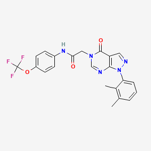 molecular formula C22H18F3N5O3 B2968825 2-(1-(2,3-dimethylphenyl)-4-oxo-1H-pyrazolo[3,4-d]pyrimidin-5(4H)-yl)-N-(4-(trifluoromethoxy)phenyl)acetamide CAS No. 894992-37-1