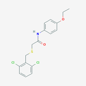 molecular formula C17H17Cl2NO2S B296883 2-[(2,6-dichlorobenzyl)sulfanyl]-N-(4-ethoxyphenyl)acetamide 