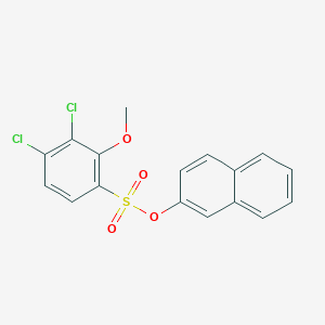 molecular formula C17H12Cl2O4S B2968831 Naphthalen-2-yl 3,4-dichloro-2-methoxybenzene-1-sulfonate CAS No. 2361754-71-2