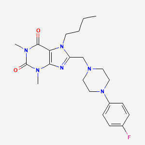 7-butyl-8-{[4-(4-fluorophenyl)piperazin-1-yl]methyl}-1,3-dimethyl-3,7-dihydro-1H-purine-2,6-dione