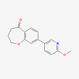 molecular formula C16H15NO3 B2968844 8-(6-Methoxypyridin-3-yl)-3,4-dihydro-2H-1-benzoxepin-5-one CAS No. 1955518-32-7