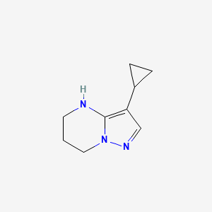 molecular formula C9H13N3 B2968848 3-cyclopropyl-4H,5H,6H,7H-pyrazolo[1,5-a]pyrimidine CAS No. 1783349-30-3