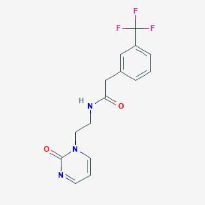 N-(2-(2-oxopyrimidin-1(2H)-yl)ethyl)-2-(3-(trifluoromethyl)phenyl)acetamide