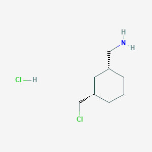 [(1R,3S)-3-(Chloromethyl)cyclohexyl]methanamine;hydrochloride