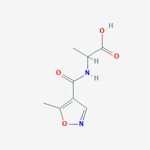 molecular formula C8H10N2O4 B2968871 2-[(5-Methyl-1,2-oxazol-4-yl)formamido]propanoic acid CAS No. 1396973-15-1