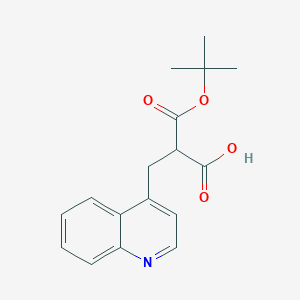 molecular formula C17H19NO4 B2968879 3-(叔丁氧基)-3-氧代-2-(喹啉-4-基甲基)丙酸 CAS No. 1799439-14-7
