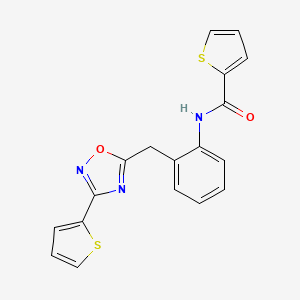 N-(2-((3-(thiophen-2-yl)-1,2,4-oxadiazol-5-yl)methyl)phenyl)thiophene-2-carboxamide