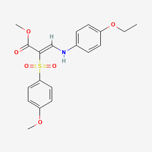 molecular formula C19H21NO6S B2968881 methyl (2Z)-3-[(4-ethoxyphenyl)amino]-2-[(4-methoxyphenyl)sulfonyl]acrylate CAS No. 1327196-01-9