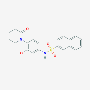 molecular formula C22H22N2O4S B2968887 N-[3-methoxy-4-(2-oxopiperidin-1-yl)phenyl]naphthalene-2-sulfonamide CAS No. 941893-41-0