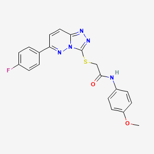 molecular formula C20H16FN5O2S B2968888 2-((6-(4-氟苯基)-[1,2,4]三唑并[4,3-b]哒嗪-3-基)硫代)-N-(4-甲氧基苯基)乙酰胺 CAS No. 894056-96-3